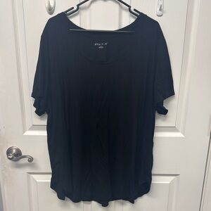 Ava & Viv Black Relaxed Short Sleeve Tee